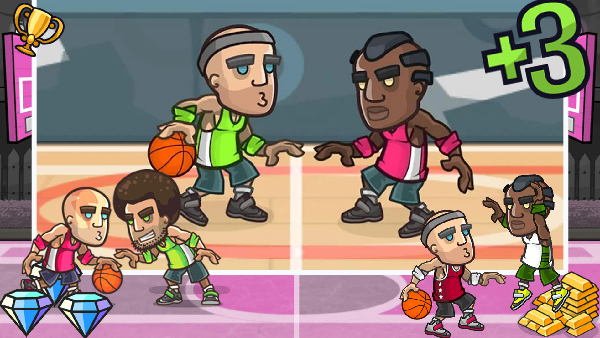 迷你篮球比赛无限金币版截图3