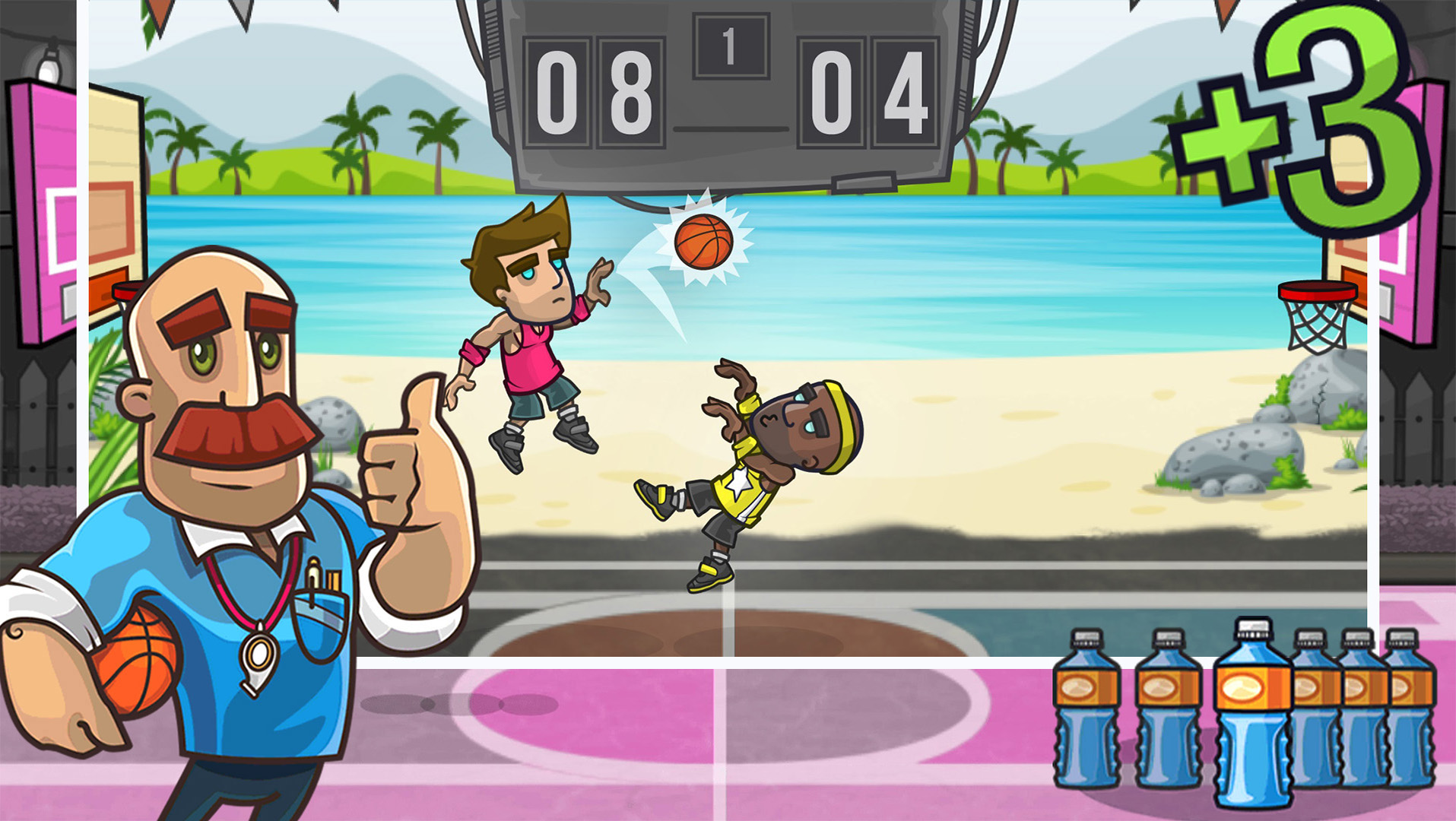 迷你篮球比赛无限金币版截图1